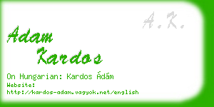 adam kardos business card