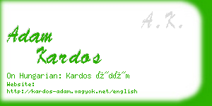 adam kardos business card